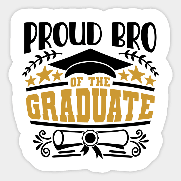 Proud Bro Of The Graduate Graduation Gift Sticker by PurefireDesigns